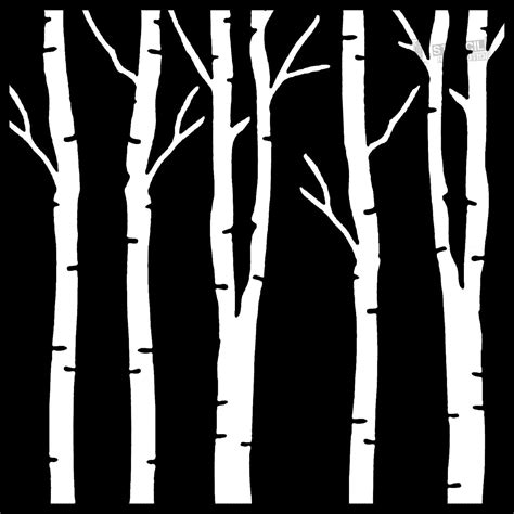 Birch Tree Stencil Printable